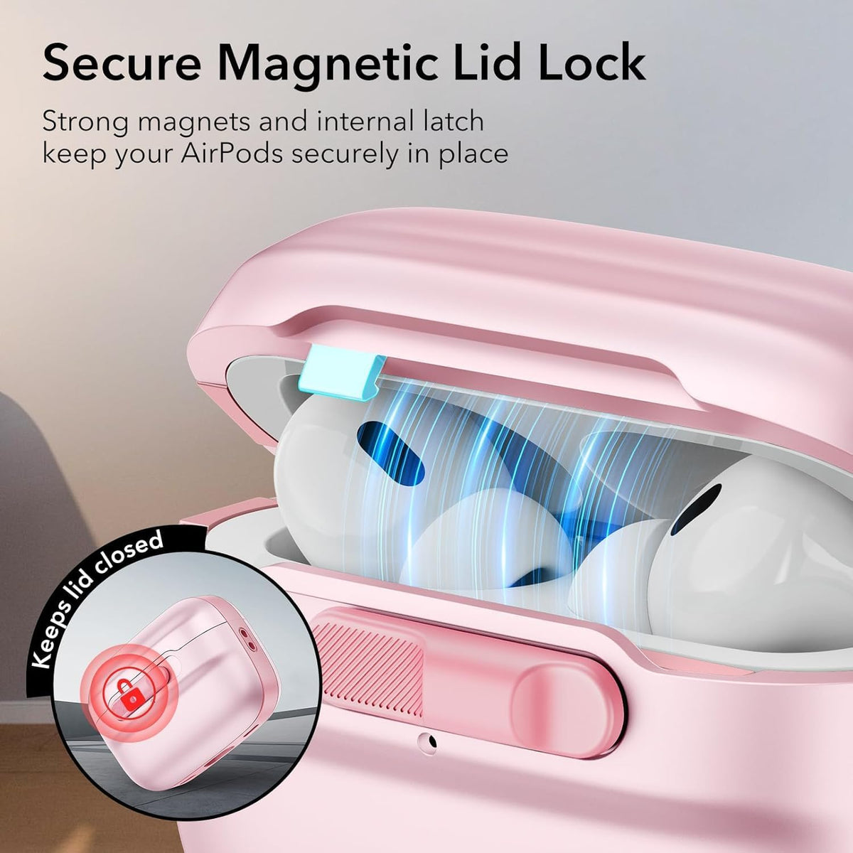 B0CS6S34QN | ESR AirPods Pro & AirPods Pro 2 Pulse AirPods Pro & AirPods Pro 2 Pink | Default Title | Image 2
