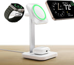 B0CX53K4GT | ESR 15W 3-in-1 Wireless Charging Station for iPhone 18 Pro/Duo/17-12 | White | Image 1