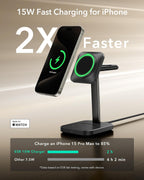 B0CX53XVDP | ESR 15W 3-in-1 Wireless Charging Station for iPhone 18 Pro/Duo/17-12 | Black | Image 11