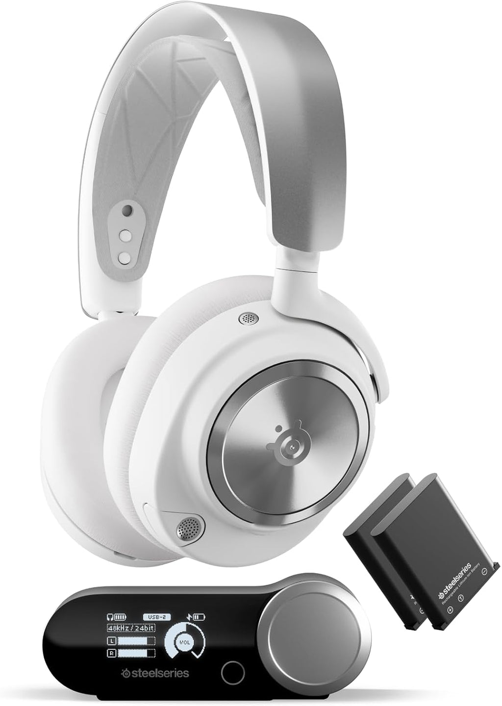SteelSeries Arctis Nova Pro Wireless Xbox Series X/S Gaming Headset - Neodymium Magnetic Drivers - Active Noise Cancellation - Infinity Power System - Also works with PC, PS5, Switch, Mobile - White — product image 1