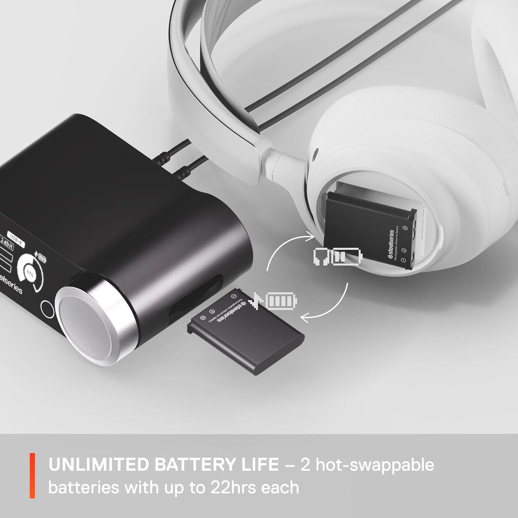 SteelSeries Arctis Nova Pro Wireless Xbox Series X/S Gaming Headset - Neodymium Magnetic Drivers - Active Noise Cancellation - Infinity Power System - Also works with PC, PS5, Switch, Mobile - White — product image 5