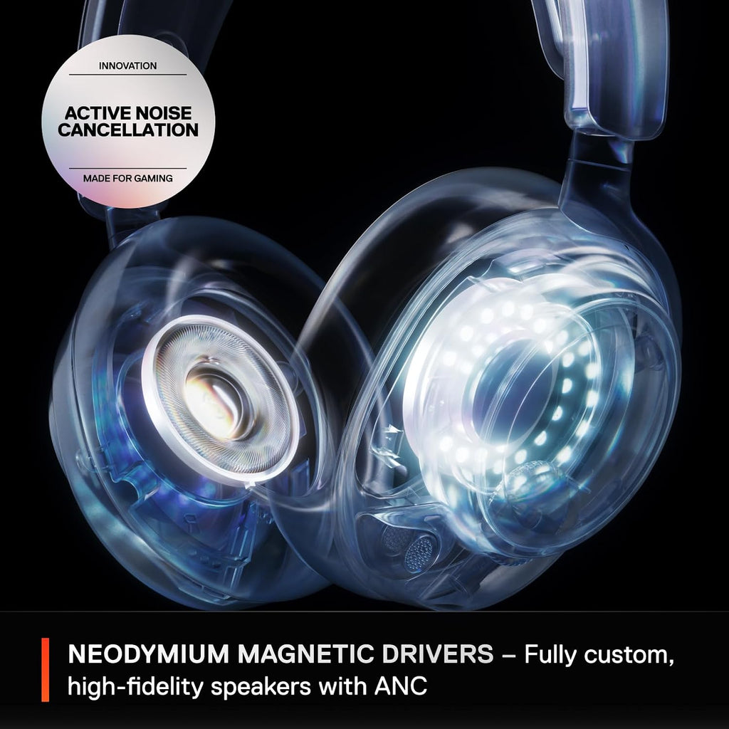 SteelSeries Arctis Nova Pro Wireless Xbox Series X/S Gaming Headset - Neodymium Magnetic Drivers - Active Noise Cancellation - Infinity Power System - Also works with PC, PS5, Switch, Mobile - White — product image 3