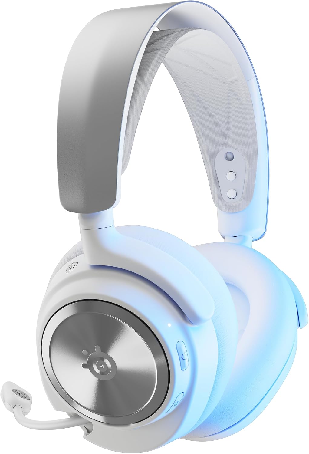 SteelSeries Arctis Nova Pro Wireless PS White Gaming Headset Headphones Lightweight Wireless for PS Enclosed High Resolution Active Noise Canceling Hi-Fi Sound 61526 White Adjustable — product image 3