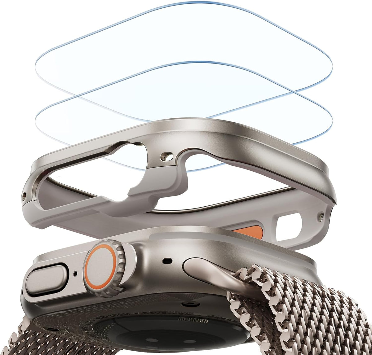 B0D14N1HDS | ESR for Apple Watch Ultra 4 (2026)/3/2/Ultra Case with Screen Protector | Titanium | Image 8