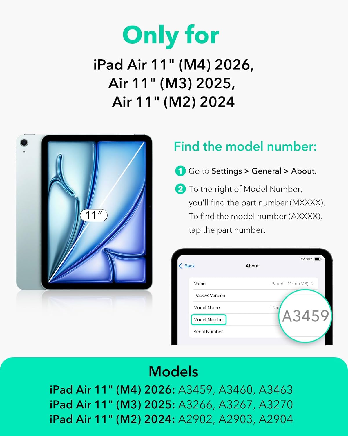 B0D417NMJK | ESR Paper-Feel Magnetic Screen Protector for iPad Air 11 Inch M3/M2 (7th/6th Gen, 2025/2024), Write and Draw Like on Paper, Detachable and Reusable, Compatible with Tempered Film, Matte, Anti-Glare | Paper-Feel Magnet | Image 2