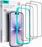 B0D5LZ2JFL | ESR 3 Pack for iPhone 17/iPhone 16 Pro Screen Protector, Align Frame | 3 Pack | Image 1