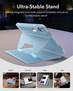 B0D6RFS2SQ | ESR for iPad Air 11 Inch Case (2025) M3/M2, iPad Air 7th/6th/5th/4th Gen Case (2024/2022/2020) 10.9 Inch, Removable Magnetic Cover, Adjustable Portrait/Landscape Stand, 9 Standing Angles, Light Blue | Light Blue | Image 4