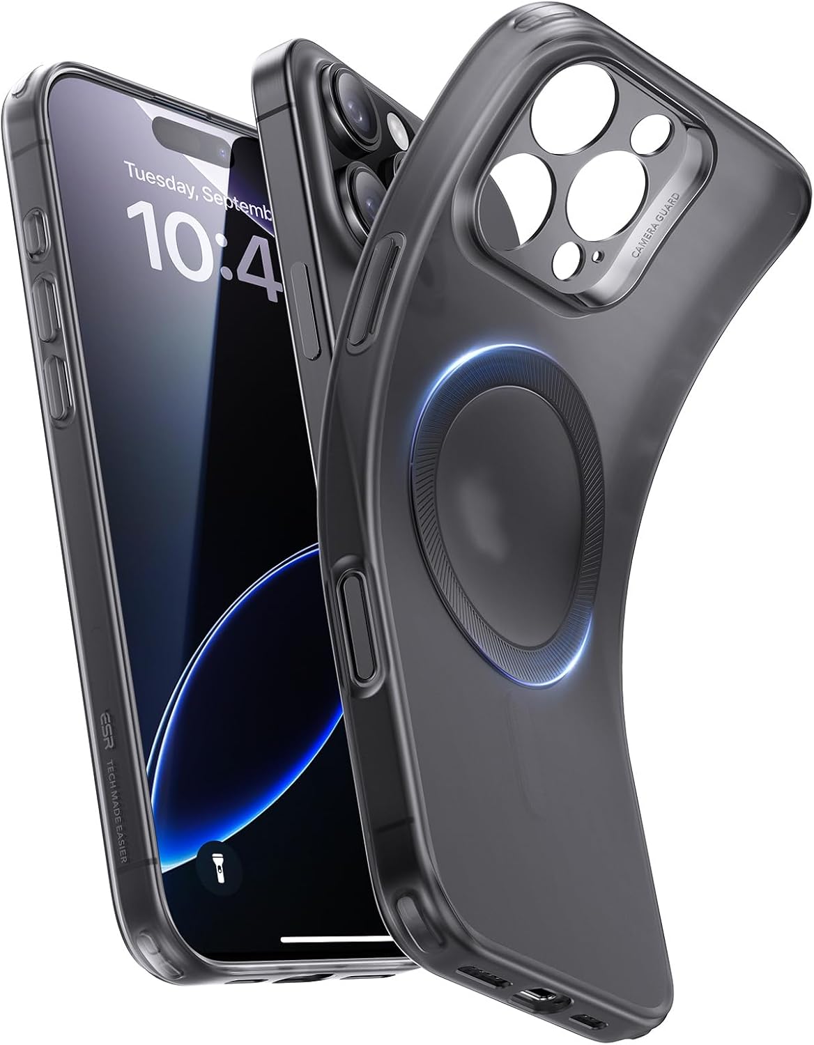 B0D7BJMPD3 | ESR for iPhone 16 Pro Max Case for MagSafe, Transparent, Frosted Black | Default Title | Image 1
