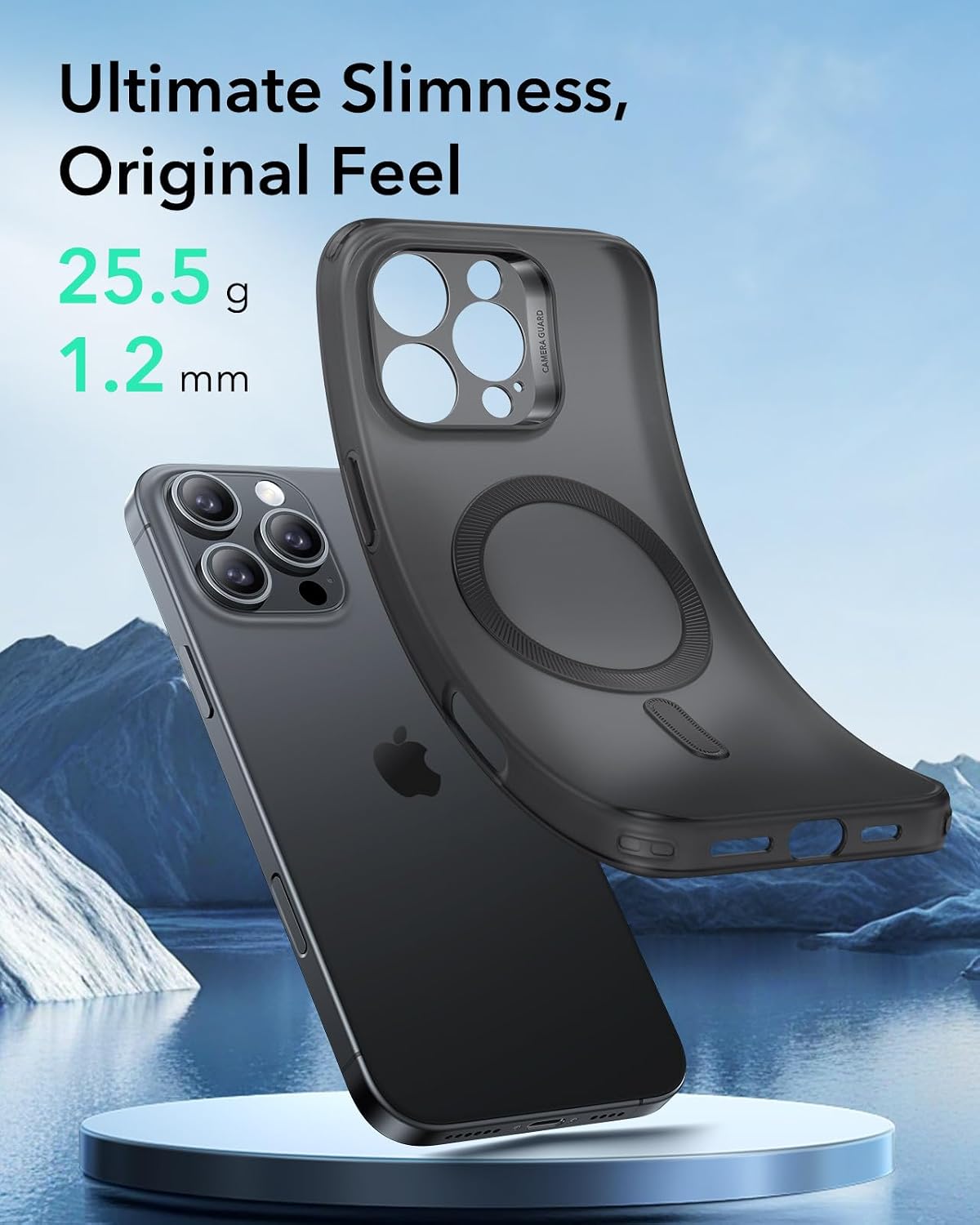 B0D7BJMPD3 | ESR for iPhone 16 Pro Max Case for MagSafe, Transparent, Frosted Black | Default Title | Image 3