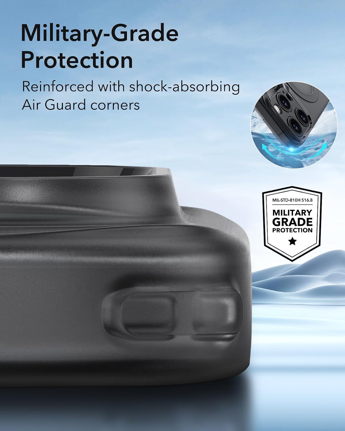 B0D7BJMPD3 | ESR for iPhone 16 Pro Max Case for MagSafe, Transparent, Frosted Black | Default Title | Image 6