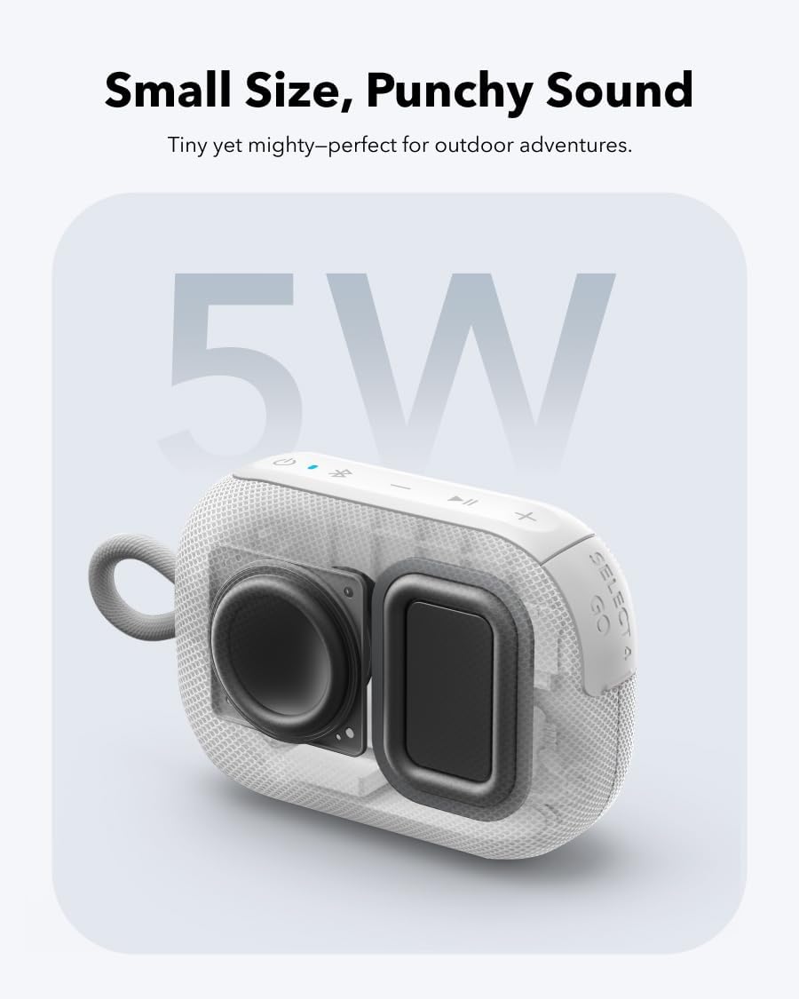 B0DB1B7WG6 | soundcore by Anker Select 4 Go Speaker, IP67 Waterproof, 20H | White | Image 17