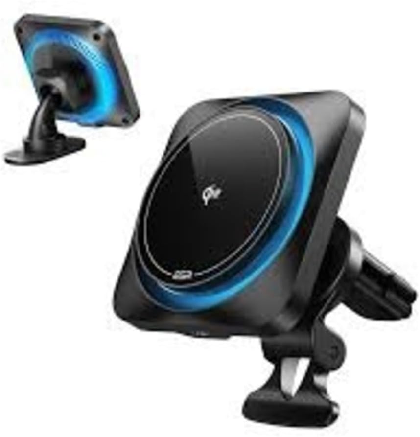 B0DF7CLZKF | ESR Qi2 Wireless Car Charger with CryoBoost (HaloLock)，Frosted Onyx | Default Title | Image 1