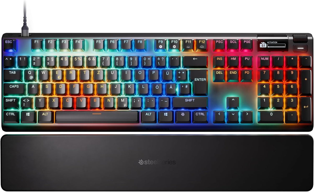 SteelSeries Apex Pro Gen 3 - HyperMagnetic Gaming Keyboard - OmniPoint 3.0 Switches - Adjustable Response - Rapid Trigger - Rapid Tap/SOCD - OLED - RGB - PBT Keycaps - German Layout QWERTZ — product image 6