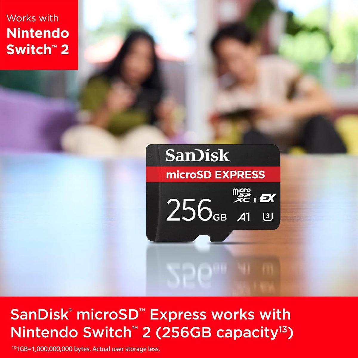SanDisk 256GB Express microSD Card, Up to 880MB/s Read, Up to 650MB/s Write, 210MB/s Sustained Write, U3, C10 - SDSQXFN-256G-GN4NN — product image 2