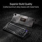 ASUS ROG Azoth Extreme 75% Custom Gaming Keyboard, ROG NX Snow Mechanical Switches, Carbon Fiber Plate, Color OLED Touchscreen, Bluetooth/2.4GHz/Wired, Arabic Layout, Black — product image 2