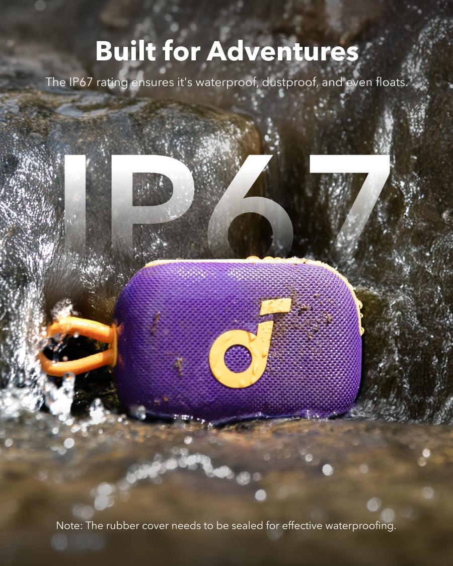 B0DHFZW4CV | soundcore by Anker Select 4 Go Speaker, IP67 Waterproof, 20H | Purple | Image 4