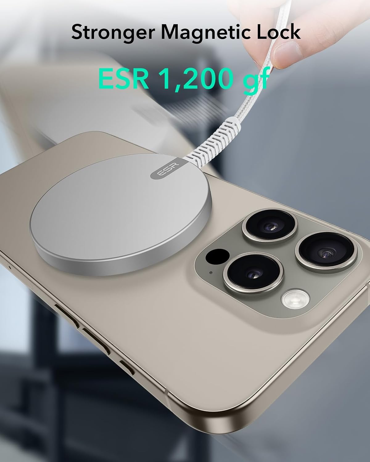 B0DHZ9J14H | ESR for Magsafe Charger, 15W Wireless Charger, 15W Magsafe Charger for iPhone 18 Pro/Pro Max 17-12 Series, AirPods 4/3/Pro/Pro 2,Galaxy S25,Strong Magnetic Charging Pad with Type-C Cable,Sliver | Silver | Image 4