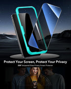 B0DM4PHP7X | ESR 3 Pack for iPhone 16 Pro Max Privacy Screen Protector, Align Frame | Anti-spy 3 PCS | Image 2