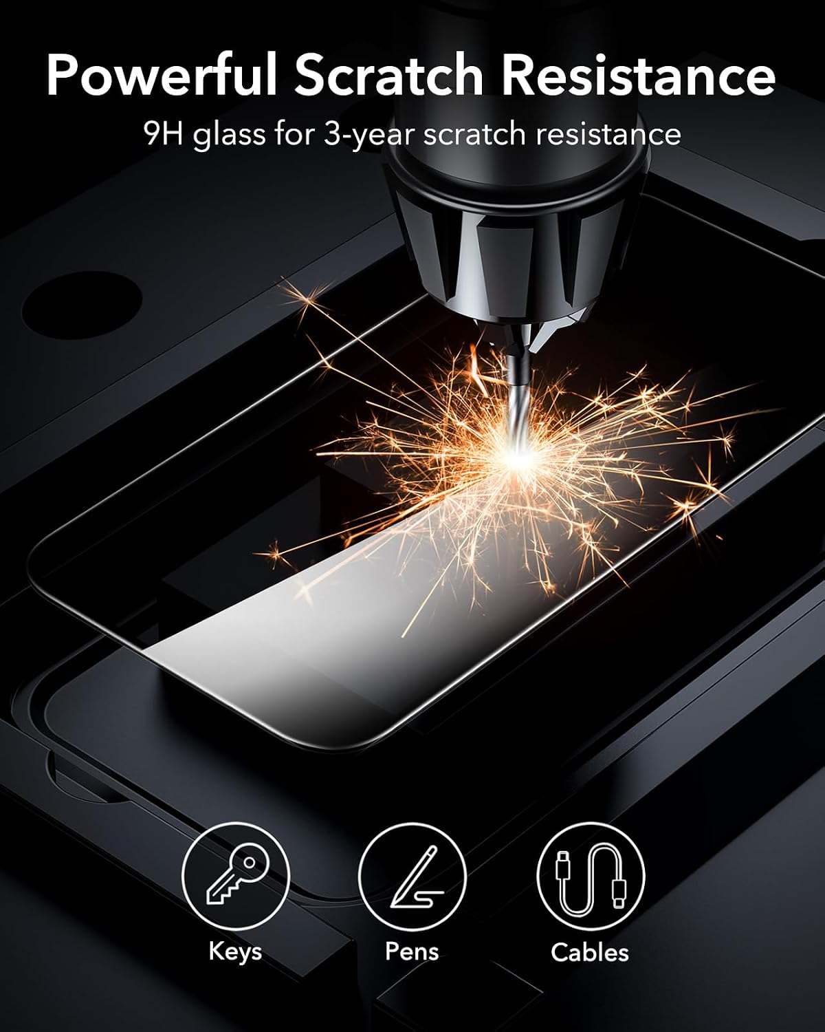 B0DM4PHP7X | ESR 3 Pack for iPhone 16 Pro Max Privacy Screen Protector, Align Frame | Anti-spy 3 PCS | Image 8