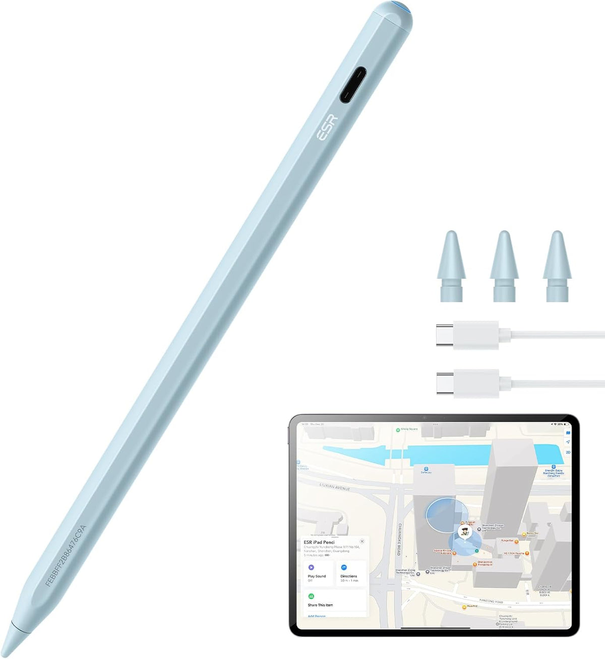 B0FL6T8T1C | ESR Geo Digital iPad Pencil for iPad 2018-2026, Find My, Easy Shortcuts | Blue | Image 10