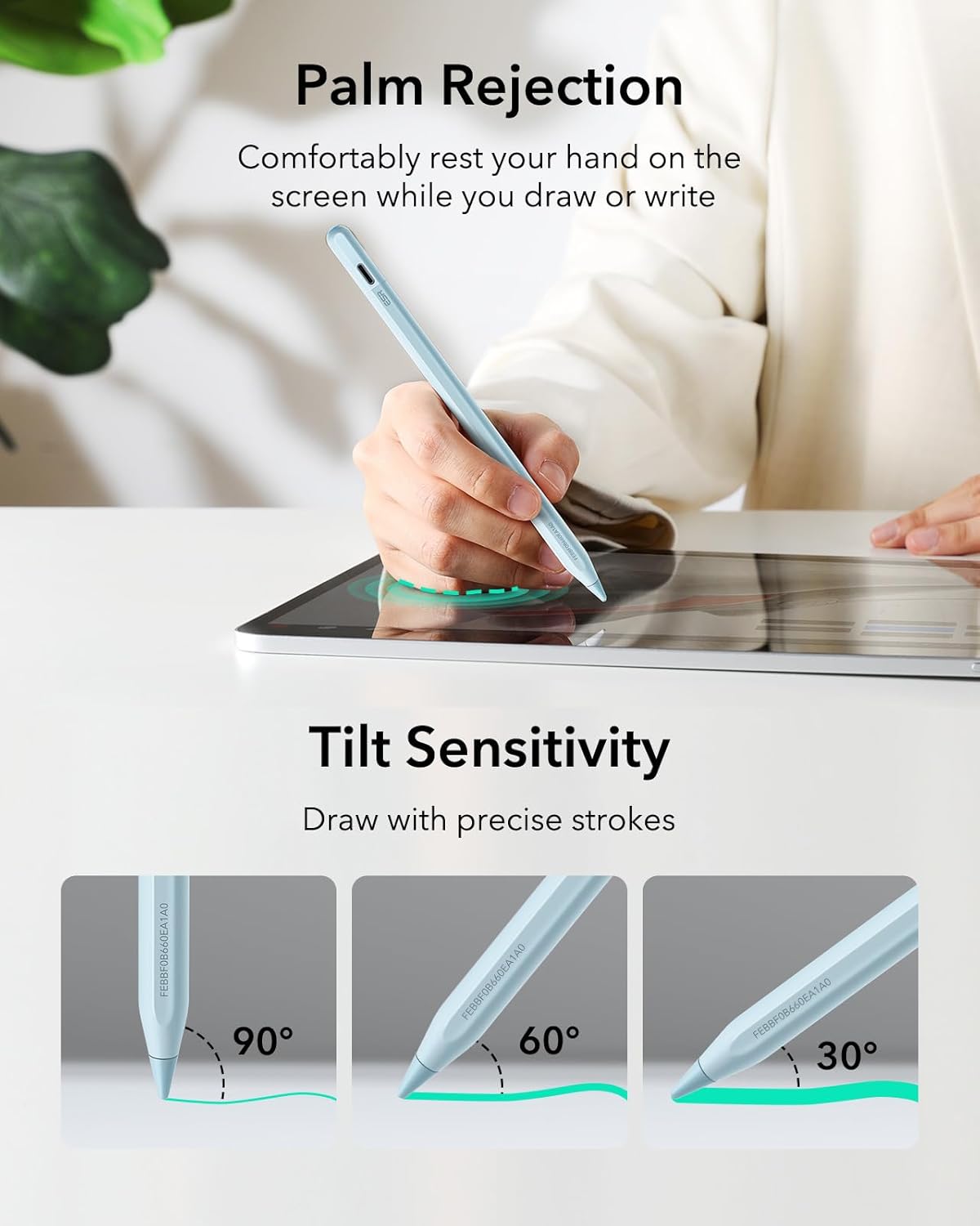 B0FL6T8T1C | ESR Geo Digital iPad Pencil for iPad 2018-2026, Find My, Easy Shortcuts | Blue | Image 15