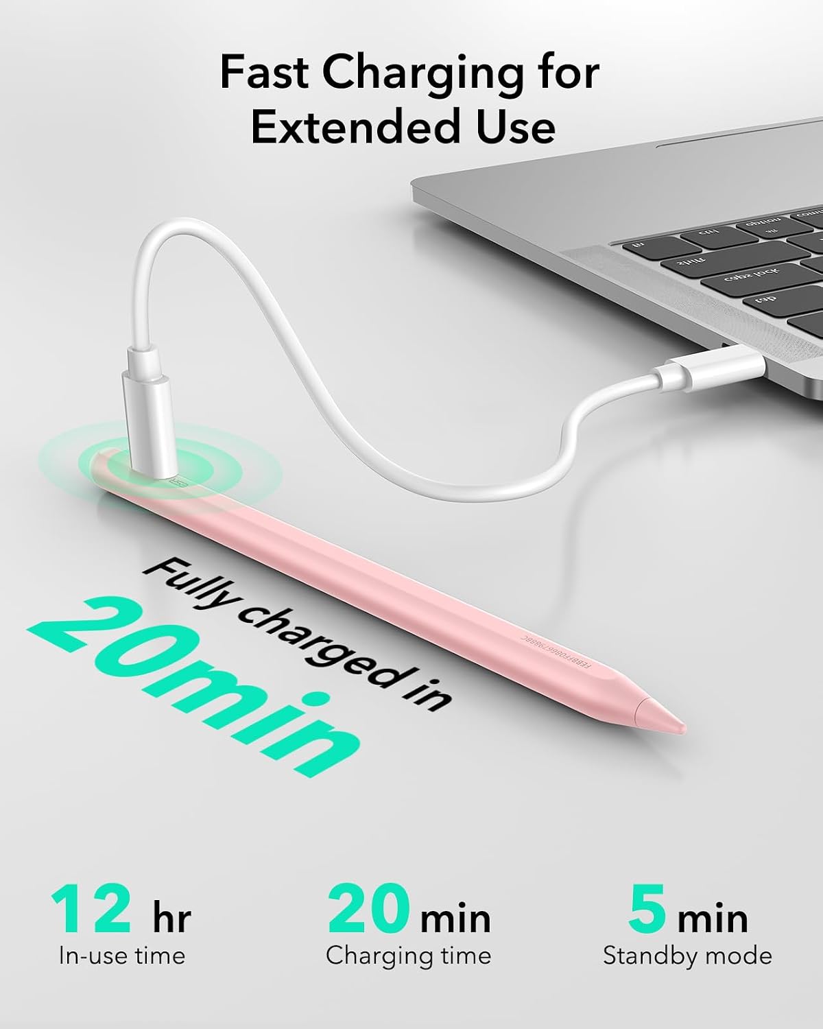 B0DM65F17W | ESR Geo Digital iPad Pencil for iPad 2018-2026, Find My, Easy Shortcuts | Pink | Image 30