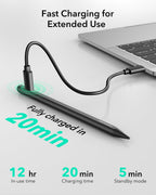 B0DM5Z2WXD | ESR Geo Digital iPad Pencil for iPad 2018-2026, Find My, Easy Shortcuts | Black | Image 22