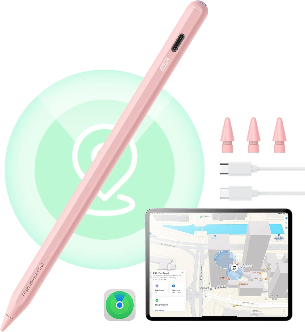B0DM65F17W | ESR Geo Digital iPad Pencil for iPad 2018-2026, Find My, Easy Shortcuts | Pink | Image 26