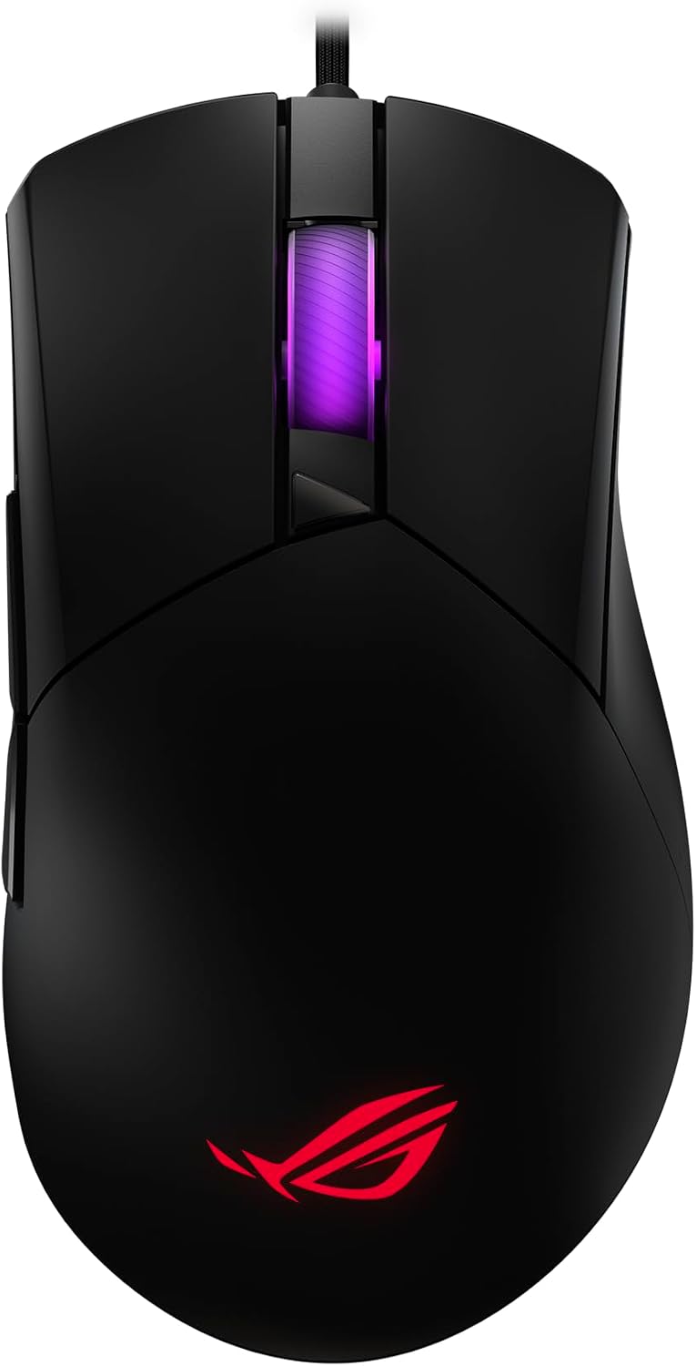 ASUS ROG Gladius III Core Wired Gaming Mouse, 72g Ergonomic, Push-Fit Swappable Switch Design, 100M ROG Micro Switch II, 12K dpi optical sensor, 1000 Hz, 5 Programmable Buttons (Black) — product image 1