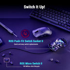 ASUS ROG Gladius III Core Wired Gaming Mouse, 72g Ergonomic, Push-Fit Swappable Switch Design, 100M ROG Micro Switch II, 12K dpi optical sensor, 1000 Hz, 5 Programmable Buttons (Black) — product image 4