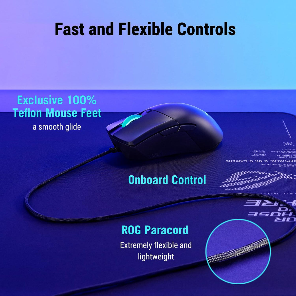 ASUS ROG Gladius III Core Wired Gaming Mouse, 72g Ergonomic, Push-Fit Swappable Switch Design, 100M ROG Micro Switch II, 12K dpi optical sensor, 1000 Hz, 5 Programmable Buttons (Black) — product image 5
