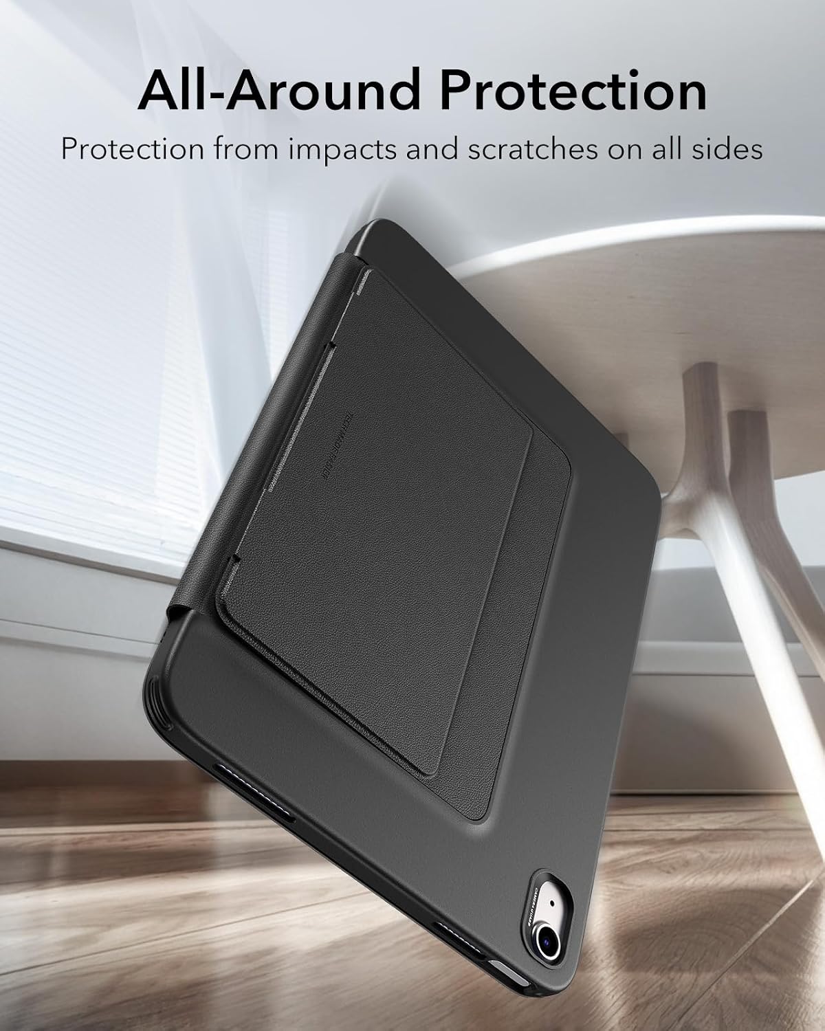 B0DS4HG1FZ | ESR Case for iPad 11th/10th Generation (2025/2022), Vertical Stand with Multiple Stand Angles, Ultra Stable, Flip Series, Black | Black | Image 7