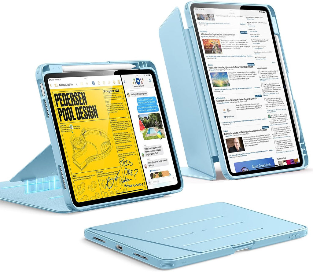 B0DS569K2R | ESR for iPad Air 11 Inch M4/M3/M2 Case, iPad Air 5th/4th Gen Case, Green | Sky Blue | Image 10