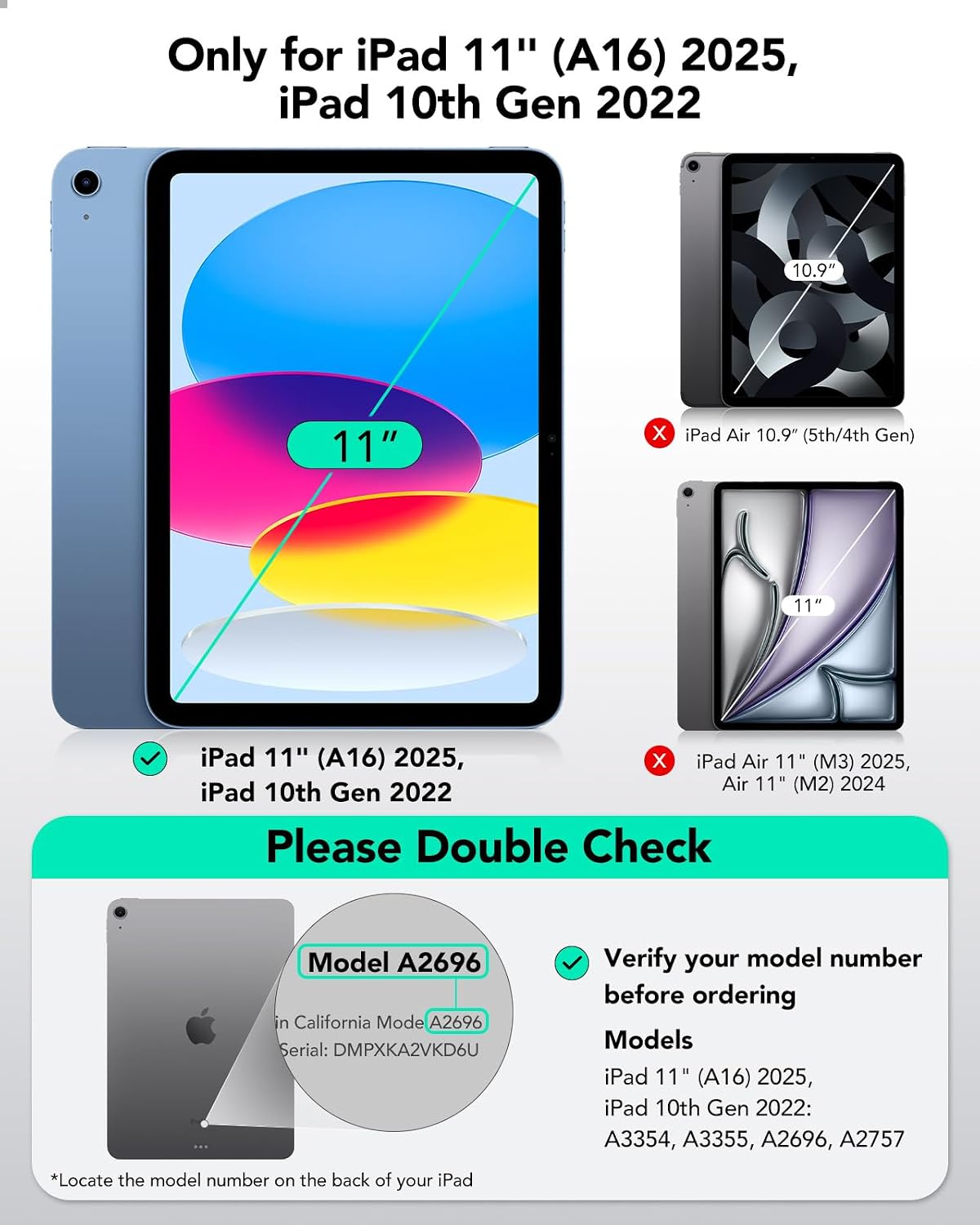 B0DSPKVPDL | ESR [2 Pack] Magnetic Paper Touch Screen Protector for iPad 11/10th Generation A16 (11/10.9", 2025/2022), Write and Draw Like Paper, Removable and Reusable, Compatible | Magnetic to paper touch | Image 2