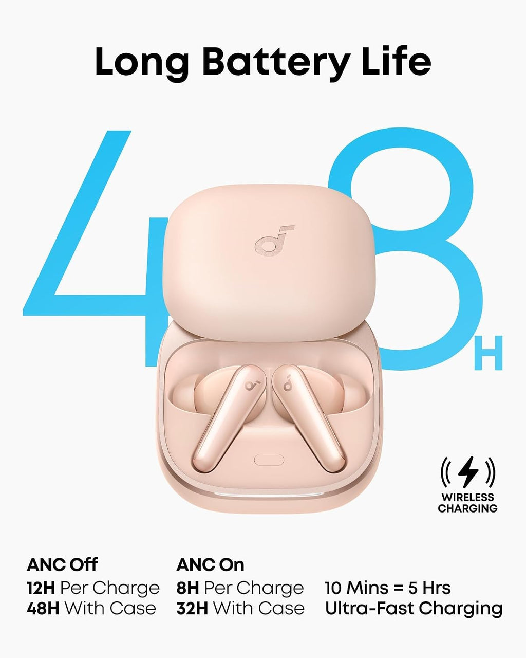 B0DT1CZVLG | soundcore by Anker Liberty 5 ANC Earbuds, 2x Voice Reduction | Pink | Image 27
