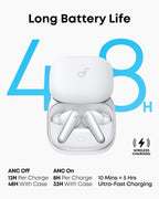 B0DT4DHZ6R | soundcore by Anker Liberty 5 ANC Earbuds, 2x Voice Reduction | White | Image 20