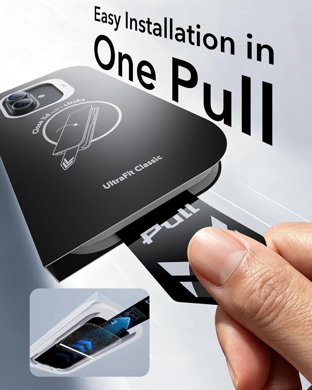 B0DTYDKPXZ | ESR Pack of 3 for iPhone 16 Plus/15 Plus for Tempered Glass Privacy Screen | Privacy Pack of 3 | Image 4