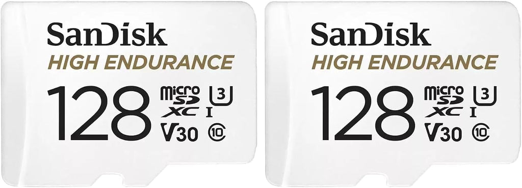 Sandisk 128Gb High Endurance Video Microsdxc Card With Adapter For Dash Cam And Home Monitoring Systems - C10, U3, V30, 4K Uhd, Micro Sd Card - Sdsqqnr-128G-Gn6Ia… (Pack of 2) — product image 1