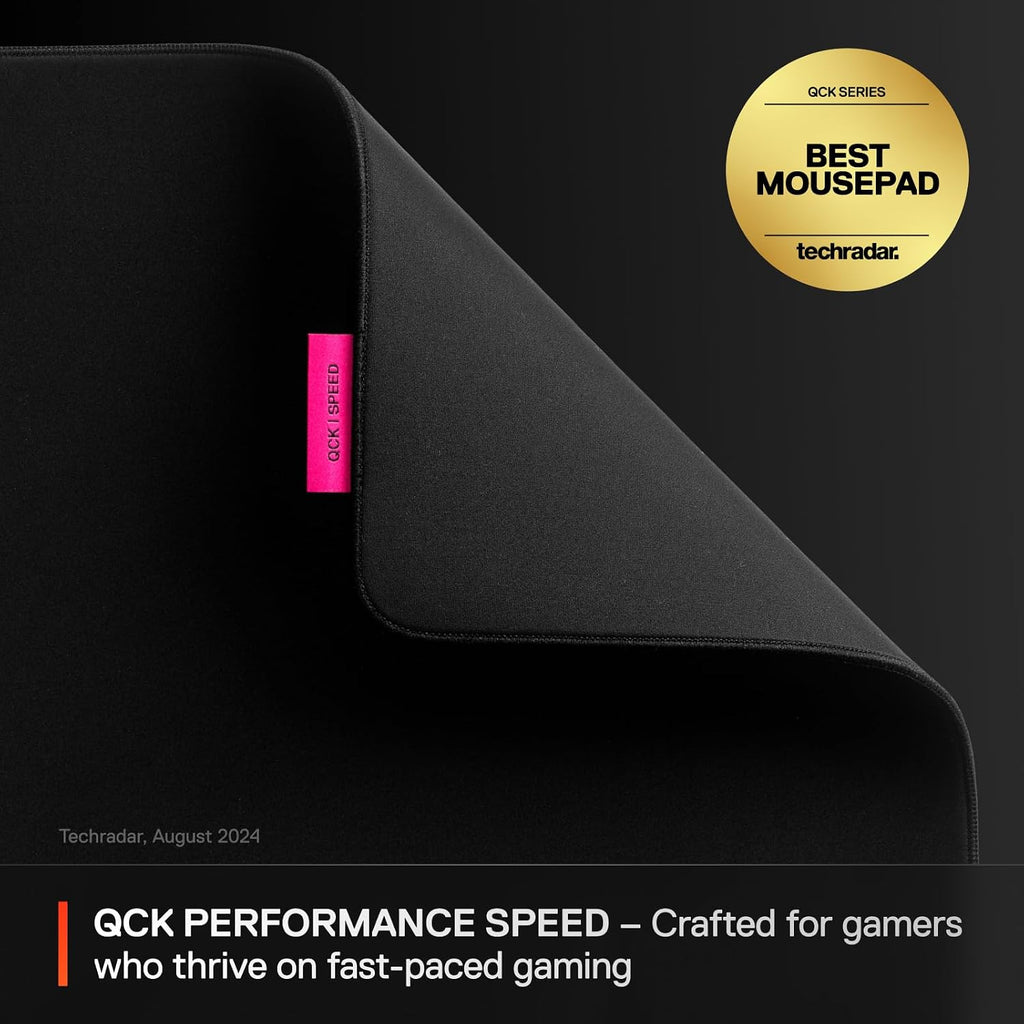 SteelSeries QcK L Performance Speed Gaming Mousepad — Extra Density for a Smooth Glide — Low-Profile Edge Stitching — Non-Slip Neoprene Rubber Base — 16.54 x 19.29 inch — FPS, MOBAs, RTS, MMO — product image 2