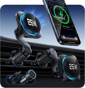 B0F6CPCZWJ | ESR OmniLock Qi2.2 25W Certified MagSafe Car Mount Charger with Cryoboost | Black | Image 1