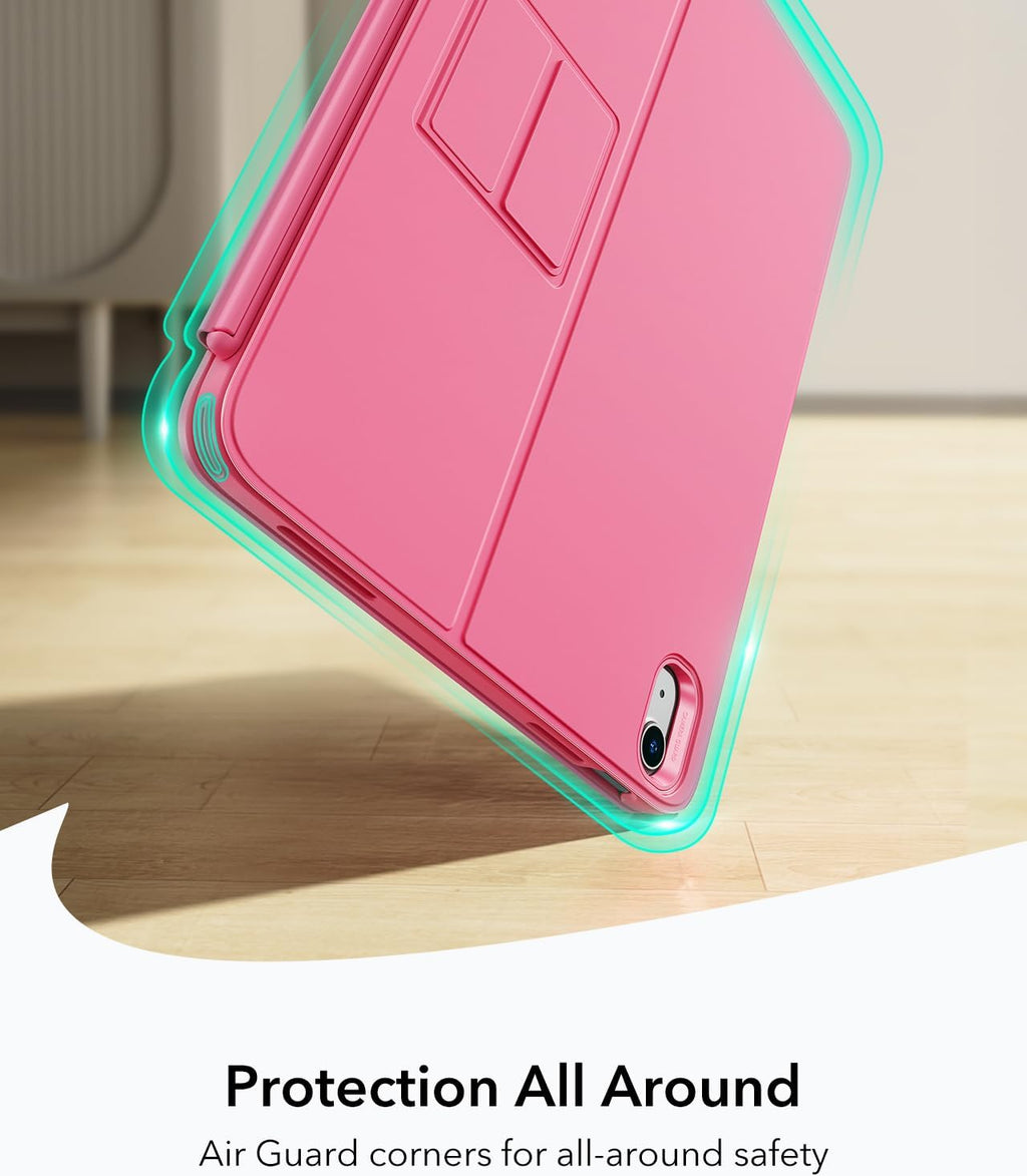 B0F6LLCZSN | ESR iPad 11th (A16) 2025/10th Gen Flex Keyboard Case, Ultra-Light Magnetic Detachable Keyboard with Writing/Viewing Modes, Larger Precision Trackpad, Pink | Pink | Image 8