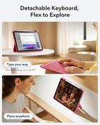 B0F6LLCZSN | ESR iPad 11th (A16) 2025/10th Gen Flex Keyboard Case, Ultra-Light Magnetic Detachable Keyboard with Writing/Viewing Modes, Larger Precision Trackpad, Pink | Pink | Image 4