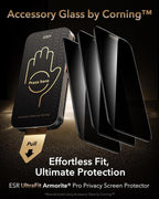 B0F6TTR1H2 | ESR Armorite Pro Anti-Spy Tempered Glass for iPhone 17 Pro, Pack of 3 | Anti-Spy 3PCS | Image 2
