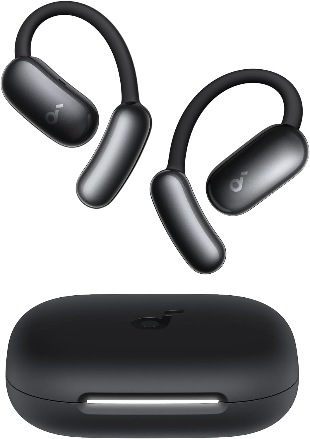 B0F9XYP69W | Soundcore AeroFit 2 AI Assistant Open-Ear Headphones by Anker, Pressure-Free Fit, 2X Richer Bass, Real-Time Translation Earbuds, Hi-Res, 35H Playtime, IP55 | black | Image 8