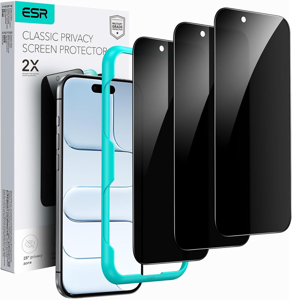 B0FC6DX7SY | ESR 3 Pack for iPhone Air/17 Air Privacy Screen Protector, Align Frame | 3 Pack Privacy | Image 1