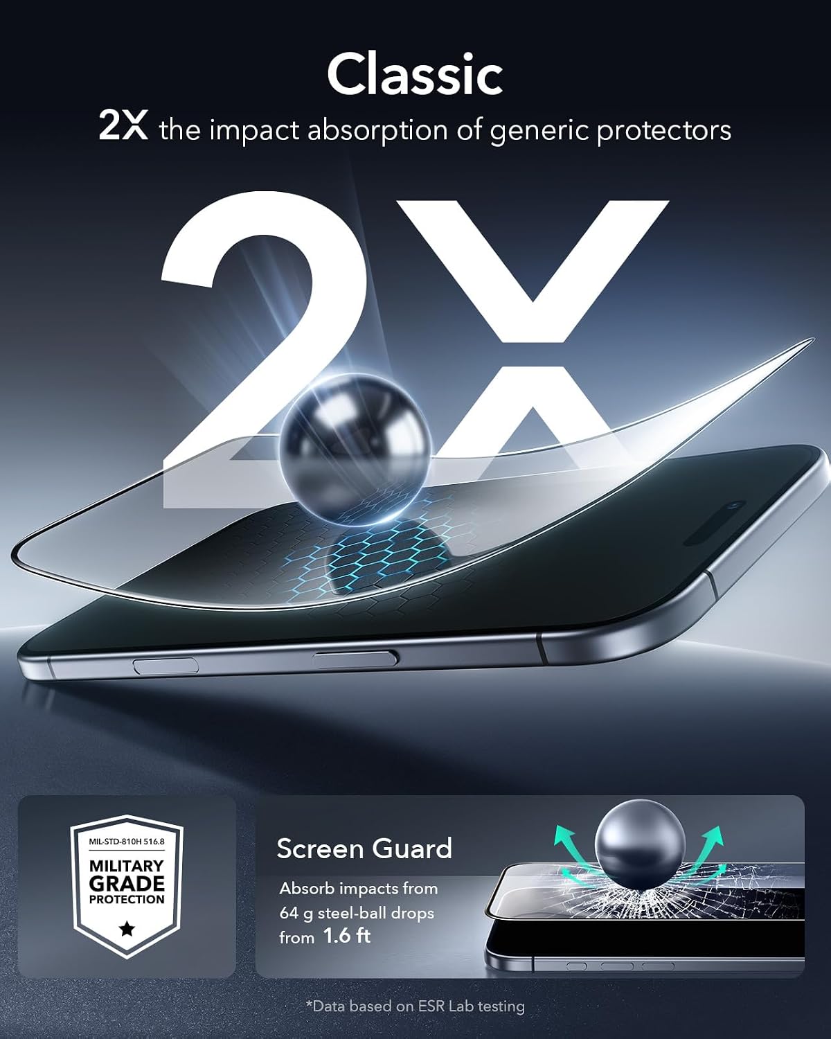 B0FC6F1STM | ESR 3 Pack for iPhone Air/iPhone 17 Air Screen Protector, Align Frame | 3 Pack | Image 4