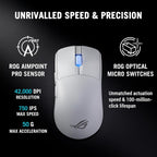 ASUS ROG Harpe II Wireless Esports Gaming Mouse, 48g Lightweight, Symmetrical, AimPoint Pro 42K Optical Sensor, Optical Switches, 8K Polling, 5 Programmable Buttons, FPS Games (Moonlight White) — product image 5