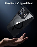 B0FCY711M7 | ESR IPhone 17 Halolock Classic Hybrid Camera Control Button,Raised-Edge Protection,Powerful Protection, Effortless MagSafe Clear Black/Clear Blue | Default Title | Image 7