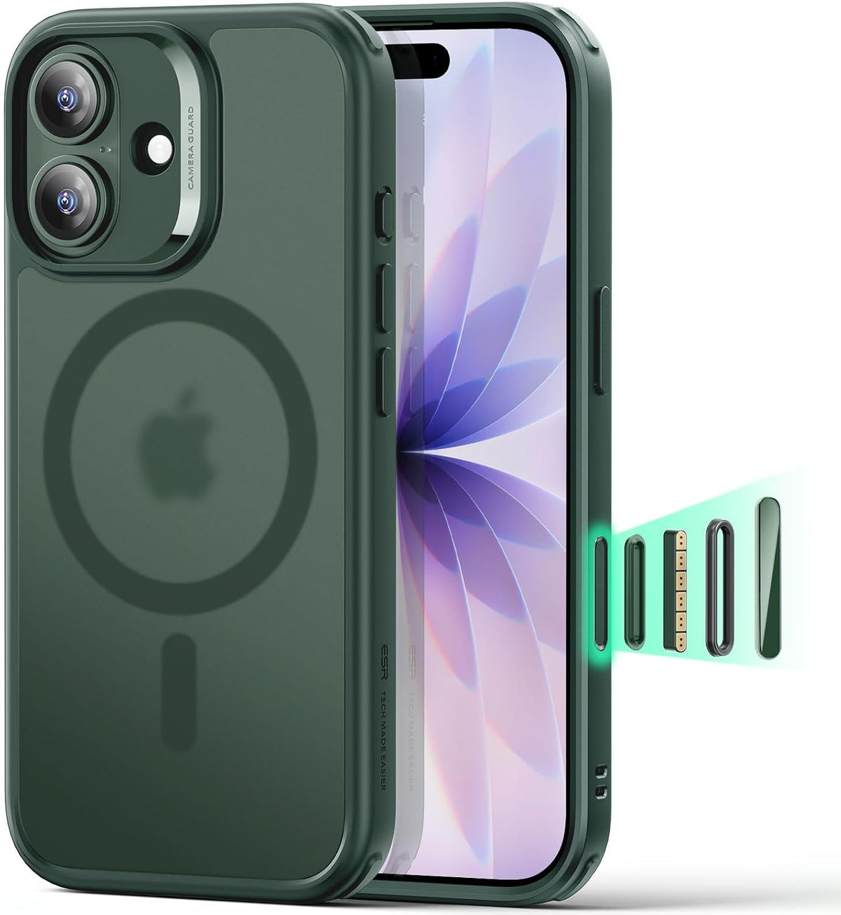 B0FCY95CM8 | ESR Classic Hybrid for iPhone 17 Case, Frosted Green | Default Title | Image 1