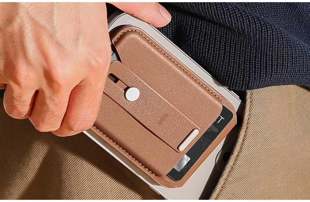 B0FDQXWF3F | ESR Grip Wallet Stand (HaloLock) - Brown | Default Title | Image 3